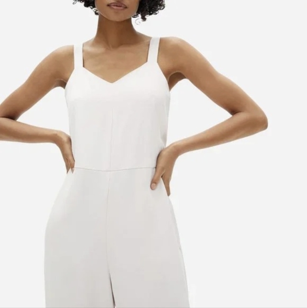 NWT Everlane | Japanese GoWeave Slip Jumpsuit Pale Pink Size 4 Pockets